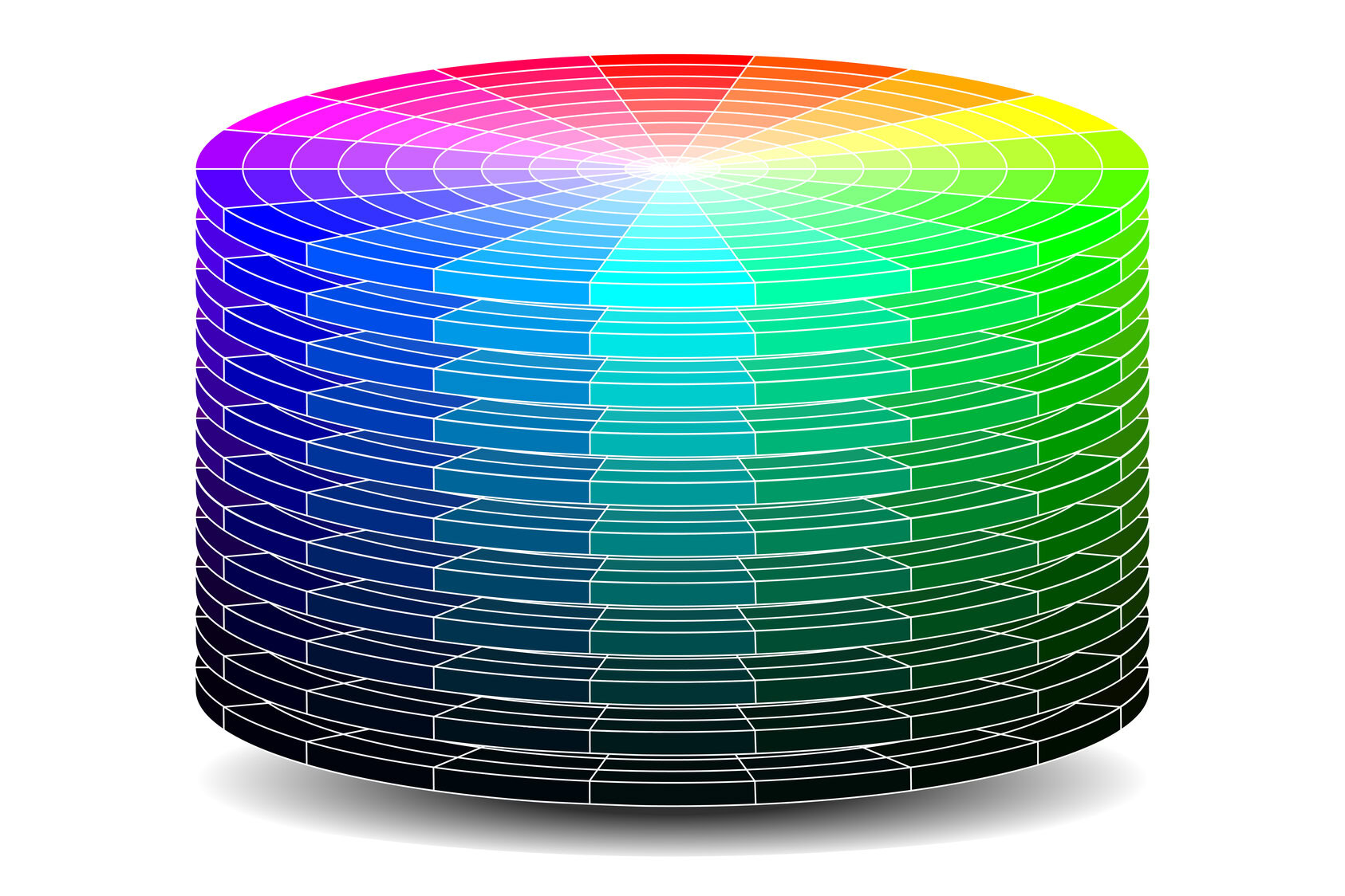 HSB Colour Model - Discs - White