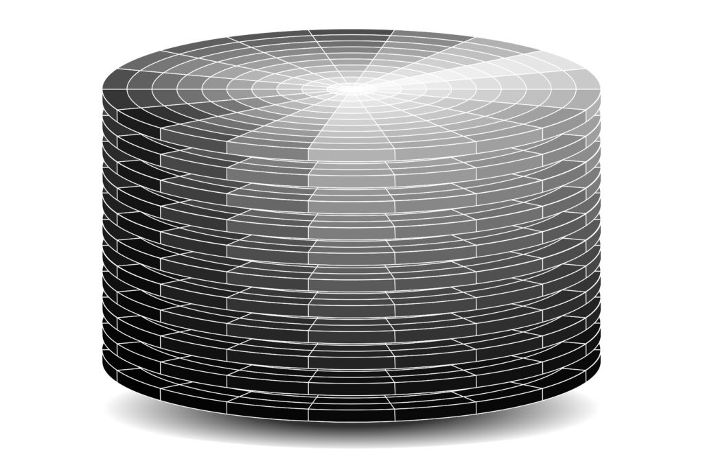 Greyscale of HSB Colour Model - Discs - White