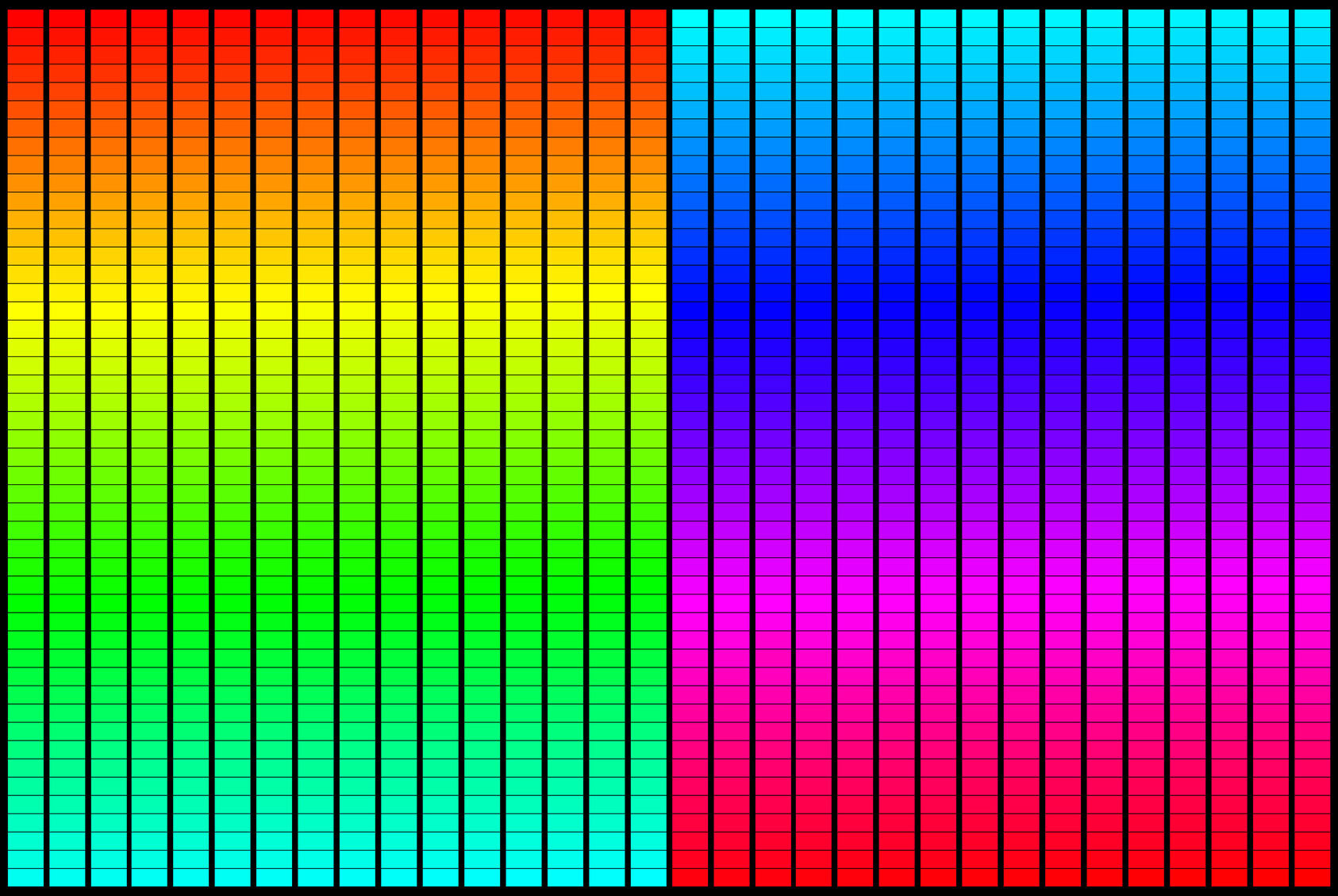 1530 RGB Colours - Grid