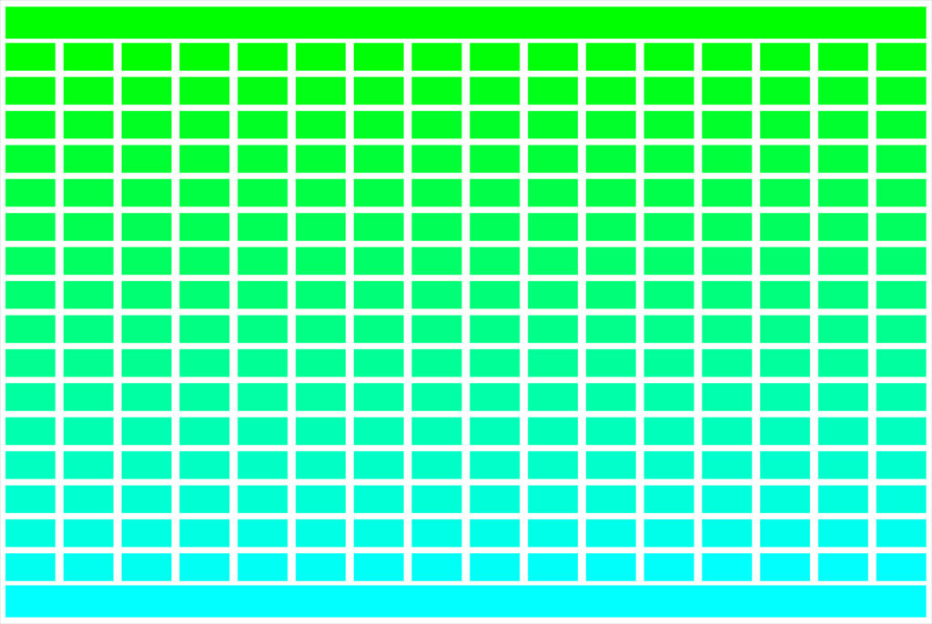 Vibrant rainbow colour spectrum grid illustrating light therapy and colour vision concepts.