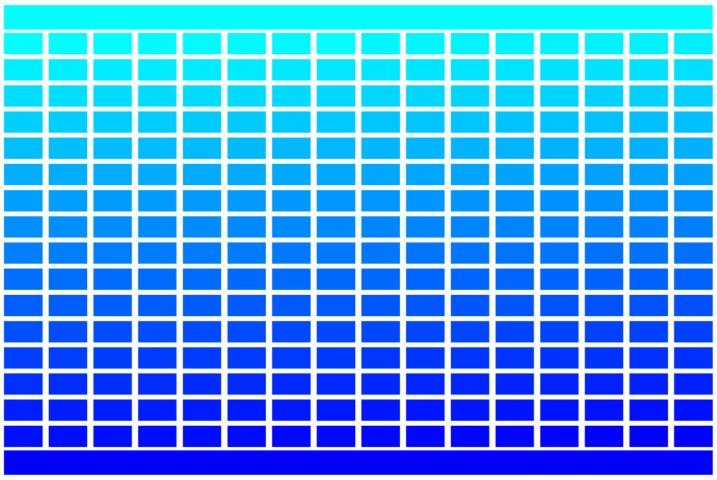 Bright blue LED grid representing light colour vision and spectrum analysis.
