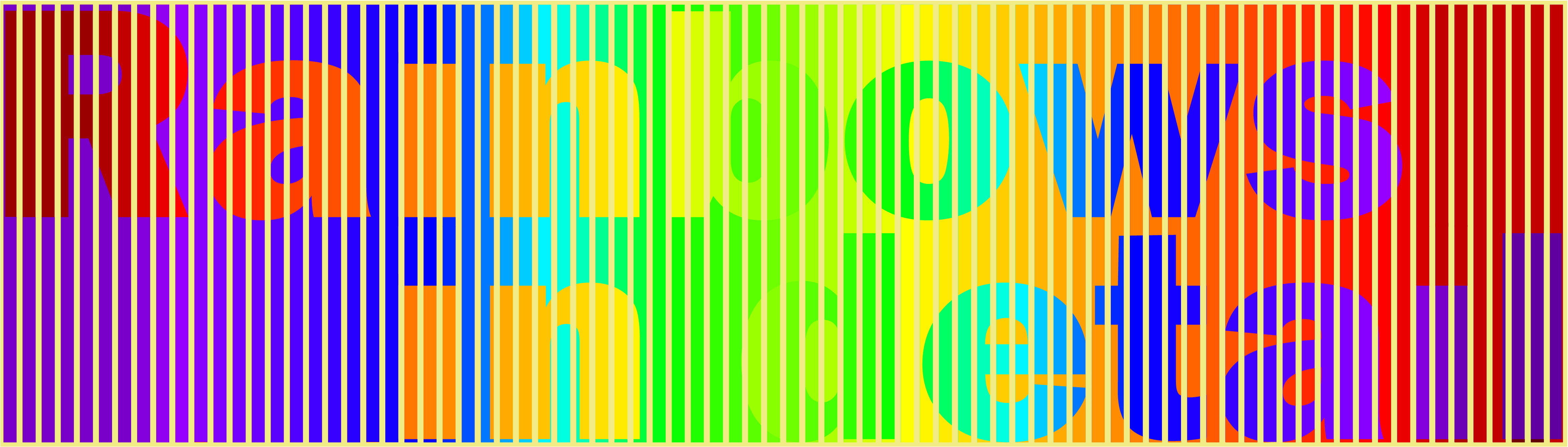 Vibrant rainbow spectrum illustrating light and colour vision concepts, with text overlay of "Light Colour Vision" in multicolour.